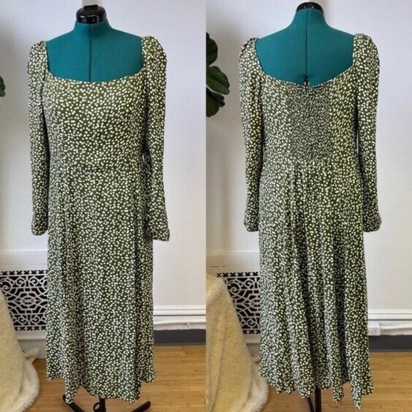 Reformation Dresses & Skirts - Size 20 Reformation Sigmund dress green NWT